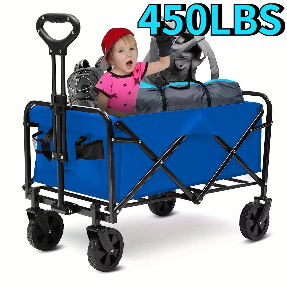 Heavy Duty Foldable Wagon Cart – Multipurpose Utility Trolley for Shopping, Gardening & Pet Travel | Stylique Glow