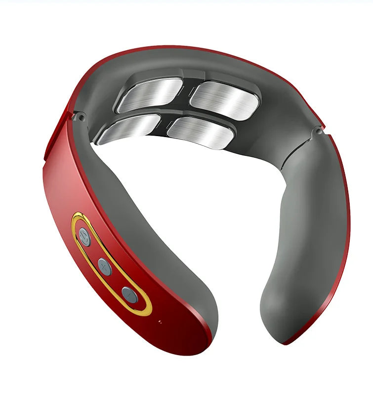 Stylique Glow™ Smart Pulse Neck Massager – Heated 4-Head TENS Cervical Therapy