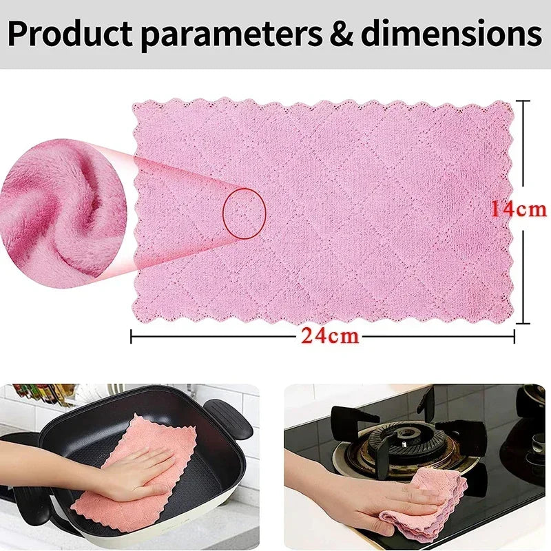 Ultra-Absorbent Microfiber Kitchen Towels – Non-Stick Oil Cleaning Cloths by Stylique Glow