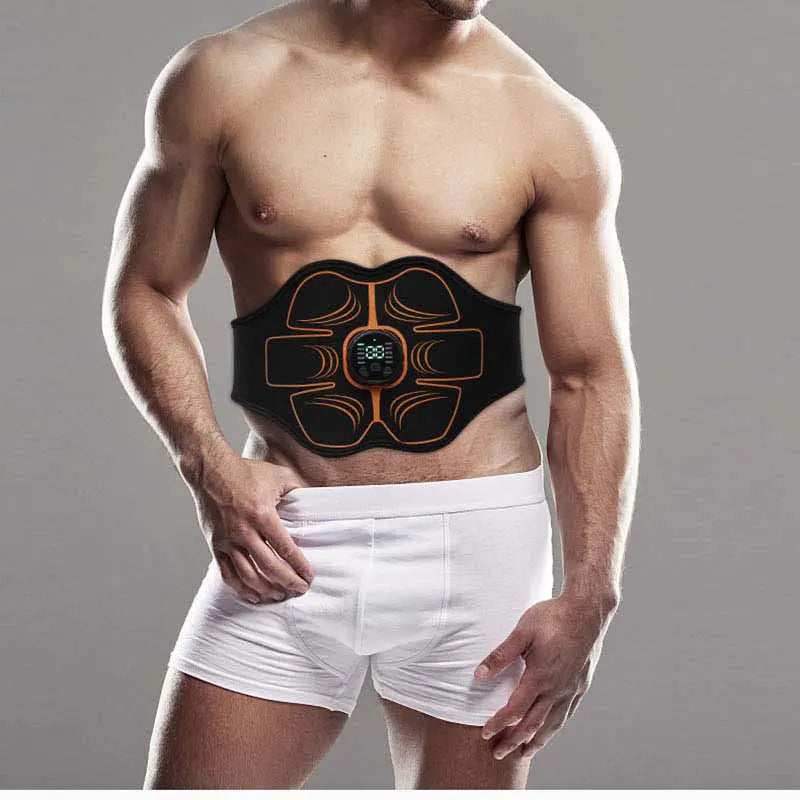 Stylique Glow™ EMS Ab Toner Belt – USB Rechargeable Smart Slimming & Muscle Stimulator for Home Fitness