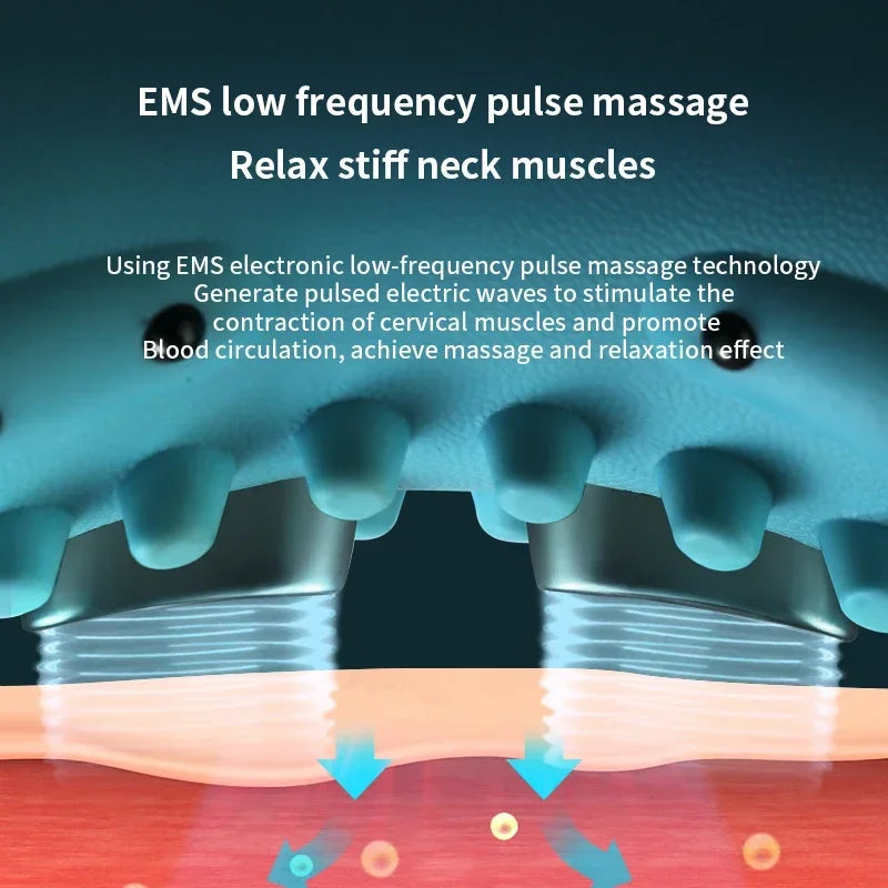 Stylique Glow™ Electric Cervical Massager – Smart Neck & Shoulder Relaxation Pillow with Heat Therapy