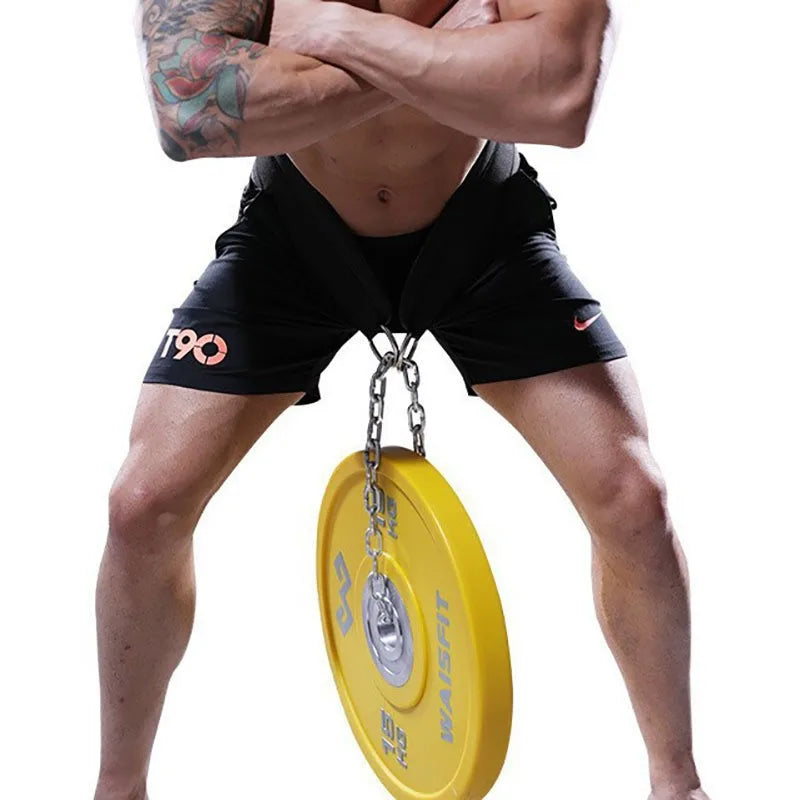 Stylique Glow™ PowerLift Weightlifting Belt with Steel Chain – Premium Back Support for Pull-Ups & Strength Training
