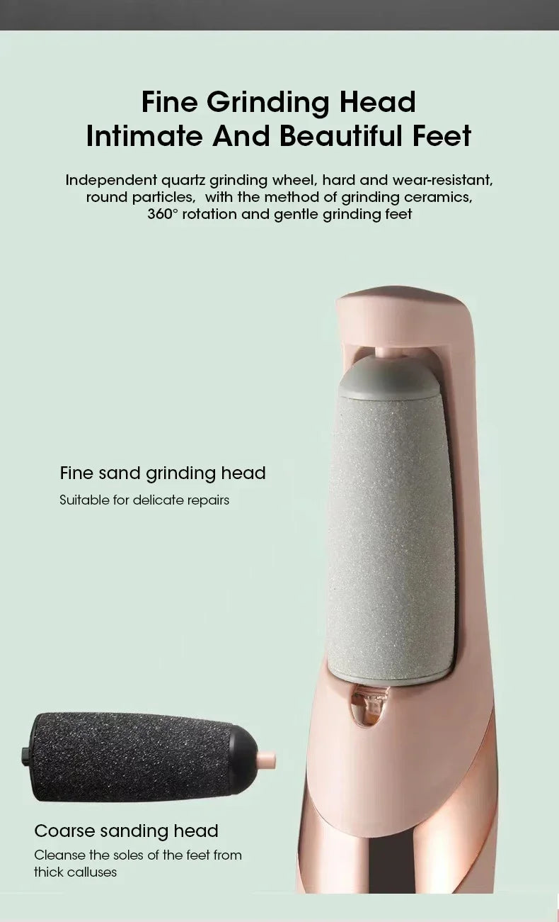 Stylique Glow™ Rechargeable Electric Foot Callus Remover – USB Pedicure Grinder for Smooth Feet