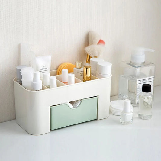Stylique Glow™ Luxury Multifunctional Nail & Cosmetic Storage Box – Elegant Desktop Organizer