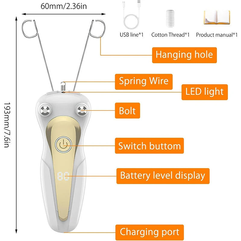 Stylique Glow™ Mini Epilator – Painless, Precise Hair Remover for Face & Body
