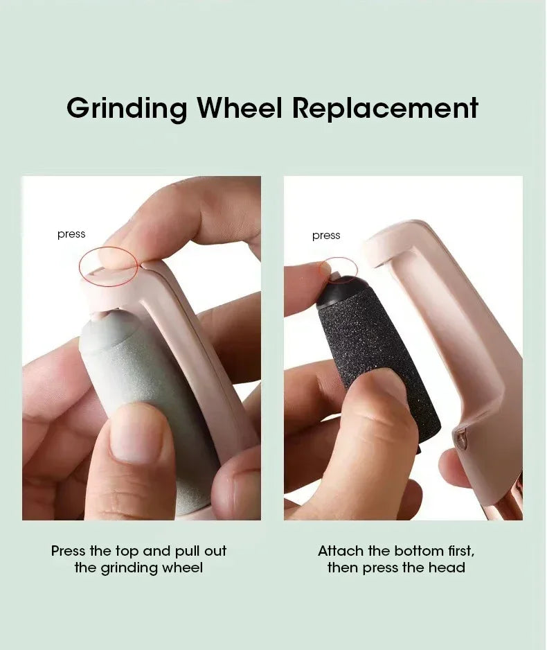 Stylique Glow™ Rechargeable Electric Foot Callus Remover – USB Pedicure Grinder for Smooth Feet