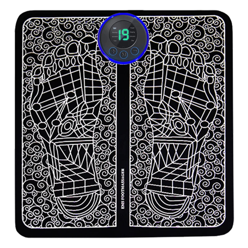 Stylique Glow™ Smart EMS Foot Massager Pad – Rechargeable Muscle Relaxation for Home & Travel