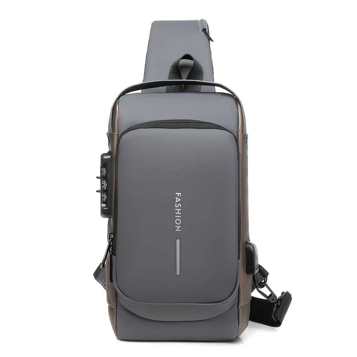 Stylique Glow™ Anti-Theft Urban Crossbody – Men's Oxford Chest Sling Bag for Commute & Casual Style