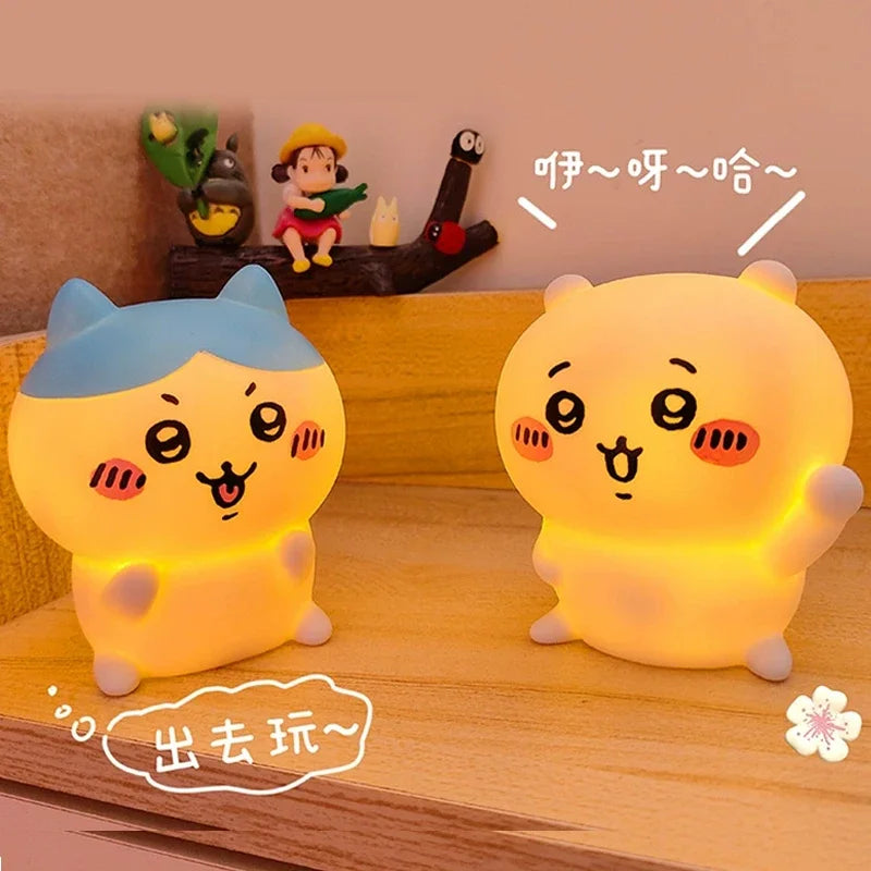 Stylique Glow Chikawa Kawaii Anime Night Light – Luminous Vinyl Doll Décor for Girls’ Room & Gifting