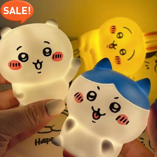 Stylique Glow Chikawa Kawaii Anime Night Light – Luminous Vinyl Doll Décor for Girls’ Room & Gifting