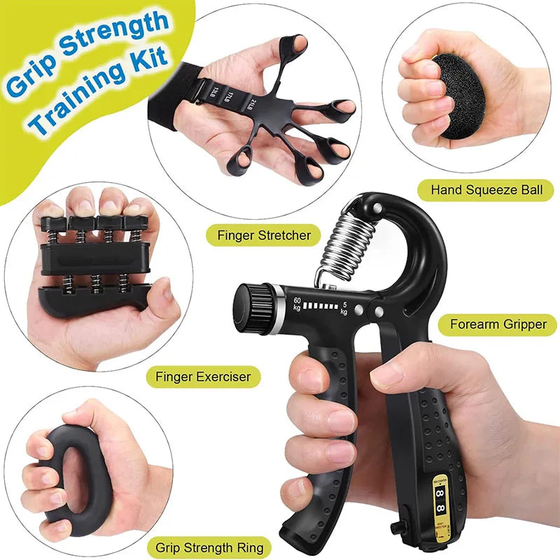Stylique Glow Premium Grip Strength Trainer Kit – Finger Exerciser & Forearm Workout Ring for Muscle Building & Stress Relief