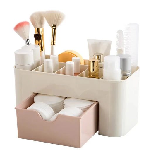 Stylique Glow™ Luxe Nail Art Organizer – Cotton Pad & Tool Storage Box for Gel Polish Essentials