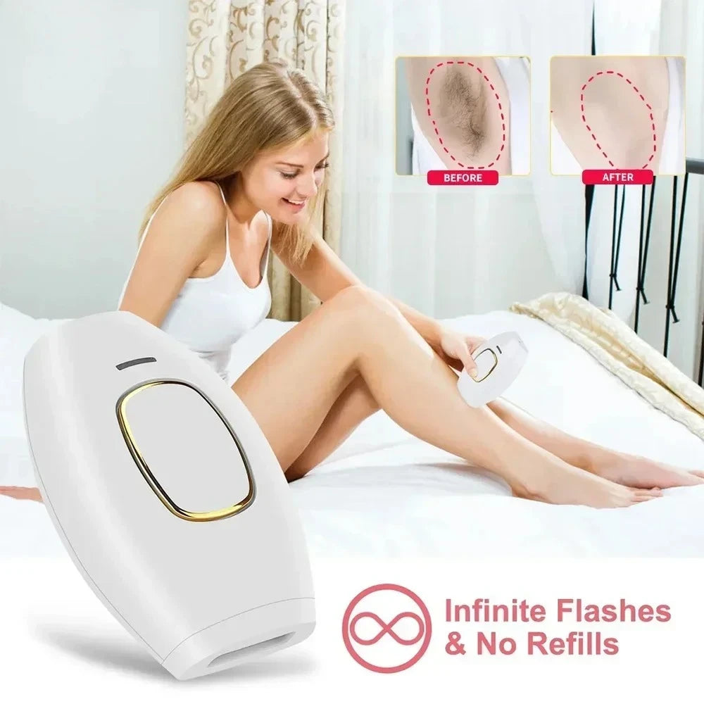 Stylique Glow™ Portable IPL Hair Removal Laser – 500,000 Flashes, Painless, Facial & Full Body Use