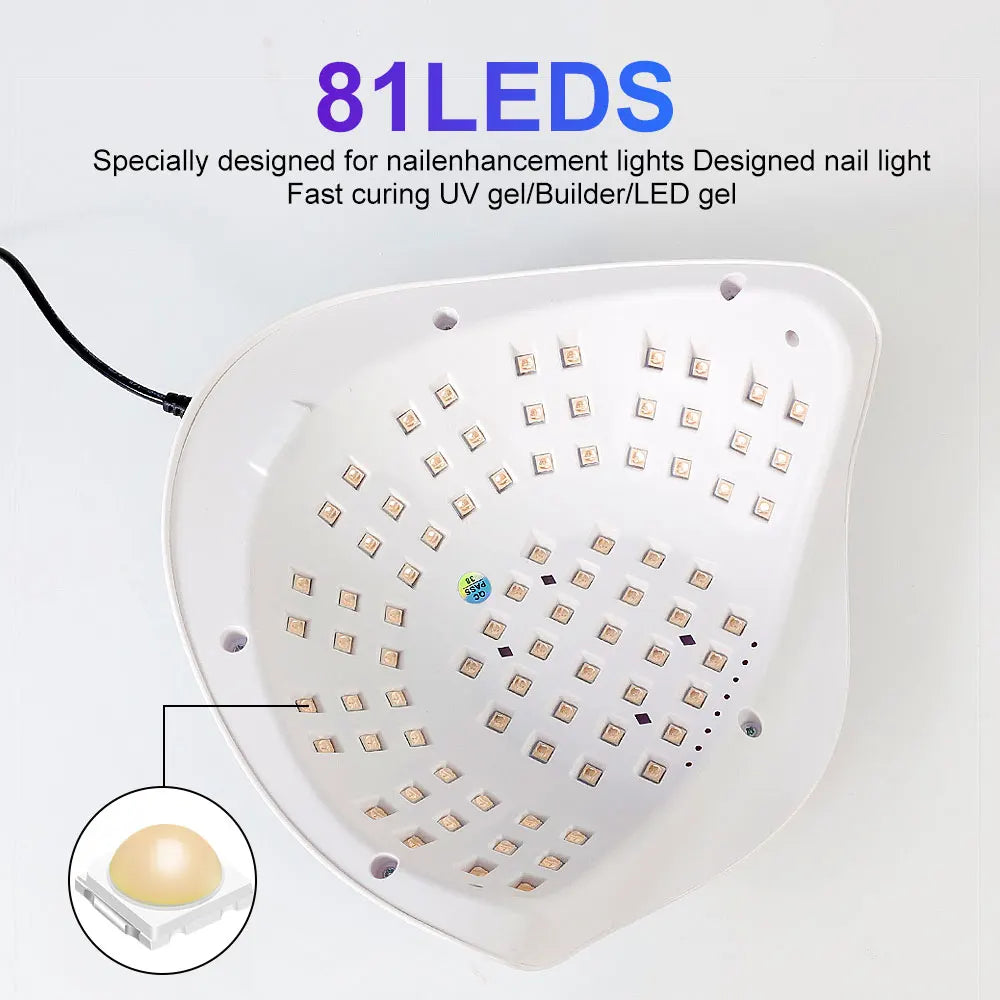 Stylique Glow™ X26Max 81LED UV Nail Lamp – Professional Gel Nail Dryer with Timer & Sensor