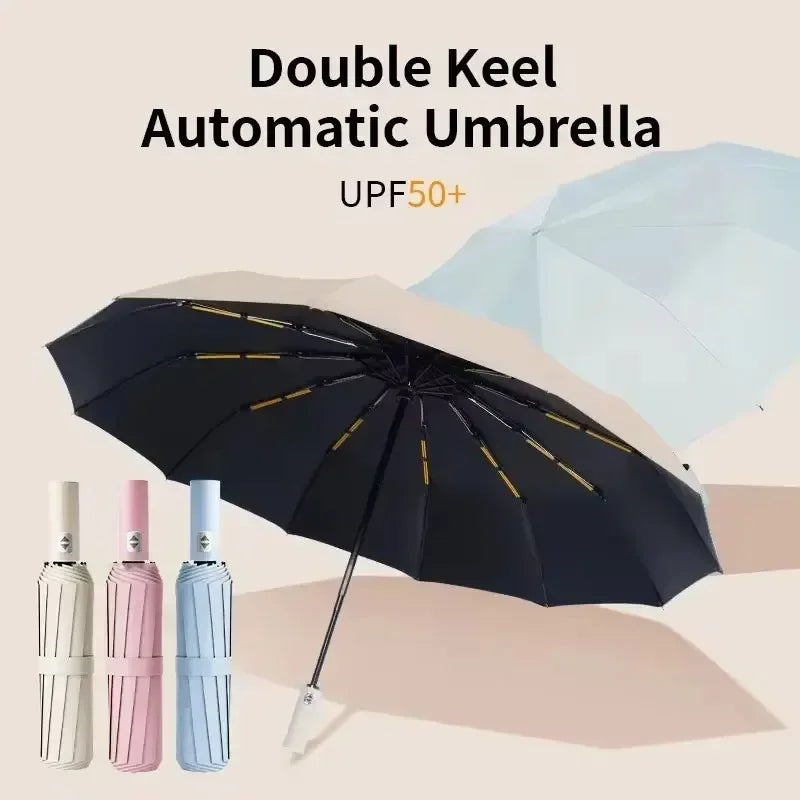 Stylique Glow Xiaomi 24-Bone Automatic UV Protection Umbrella – Large, Waterproof & Windproof
