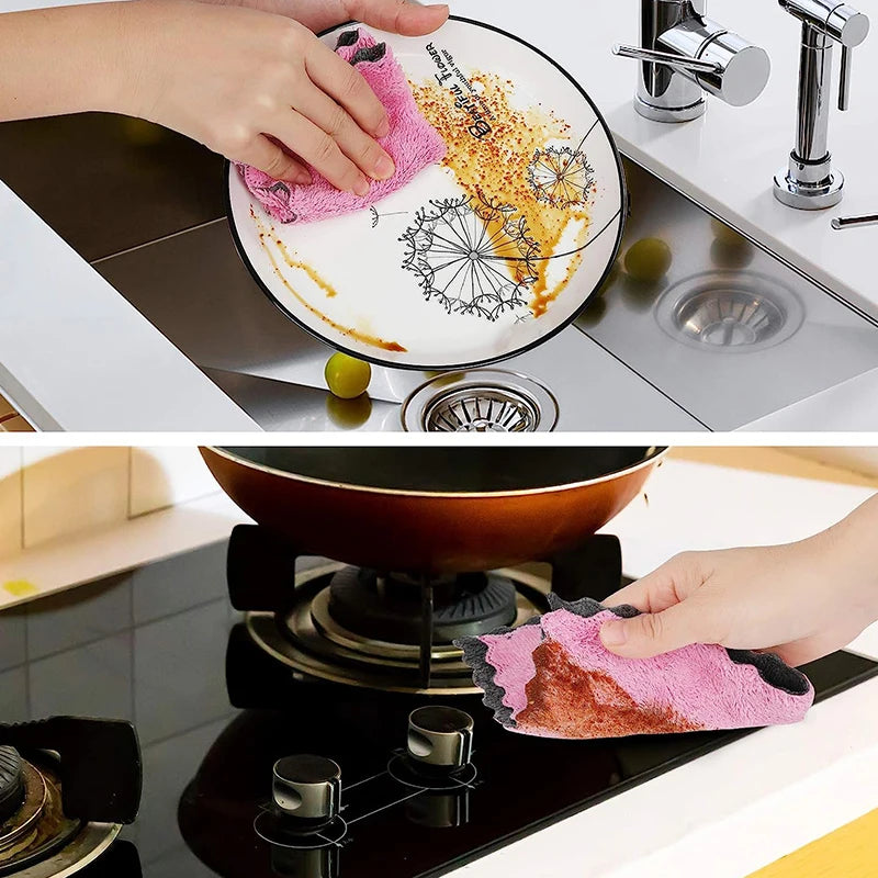 Ultra-Absorbent Microfiber Kitchen Towels – Non-Stick Oil Cleaning Cloths by Stylique Glow