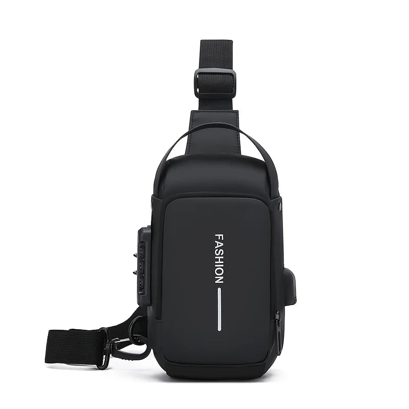 Stylique Glow™ UrbanEdge Sling Bag – Waterproof Men's Crossbody Chest Pack with Phone Pocket