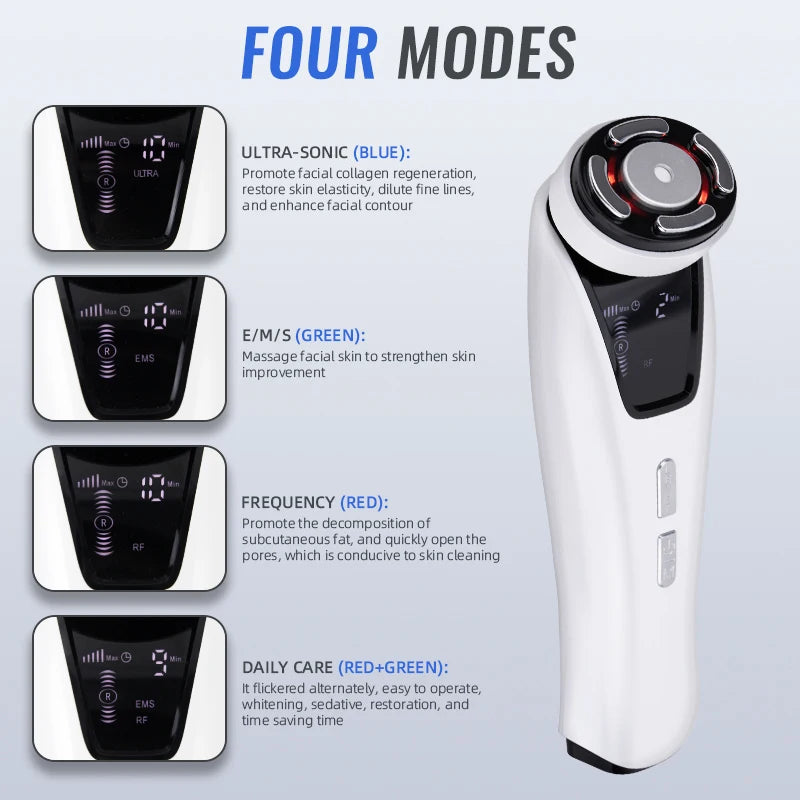 Stylique Glow™ 4-in-1 HIFU Ultrasonic EMS Facial Lifting & Anti-Wrinkle Beauty Tool