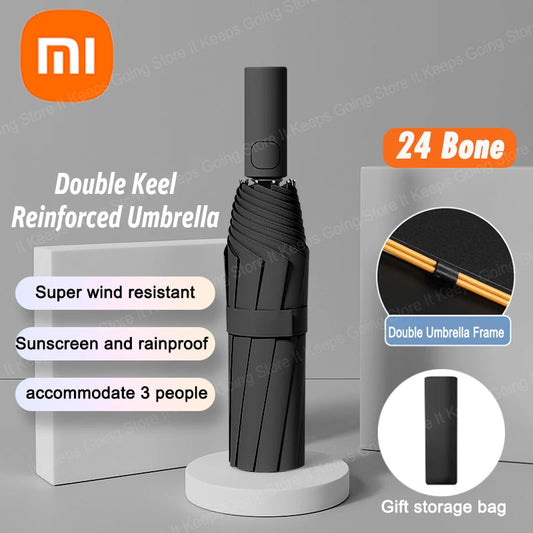 Stylique Glow Xiaomi 24-Bone Automatic UV Protection Umbrella – Large, Waterproof & Windproof