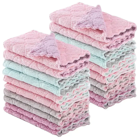 Ultra-Absorbent Microfiber Kitchen Towels – Non-Stick Oil Cleaning Cloths by Stylique Glow