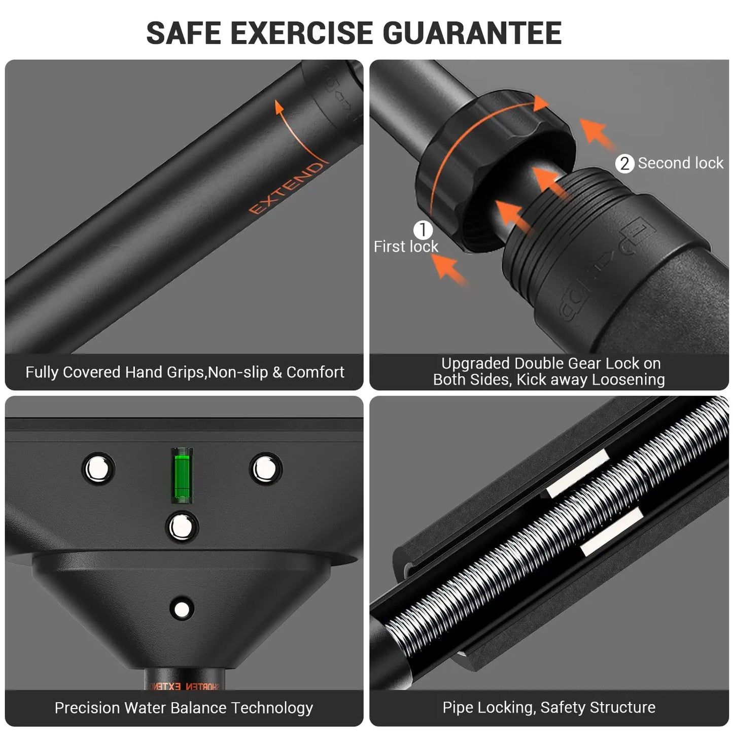 Stylique Glow™ No-Screw Adjustable Pull-Up Bar – Luxury Home Strength Trainer, 440lbs Capacity