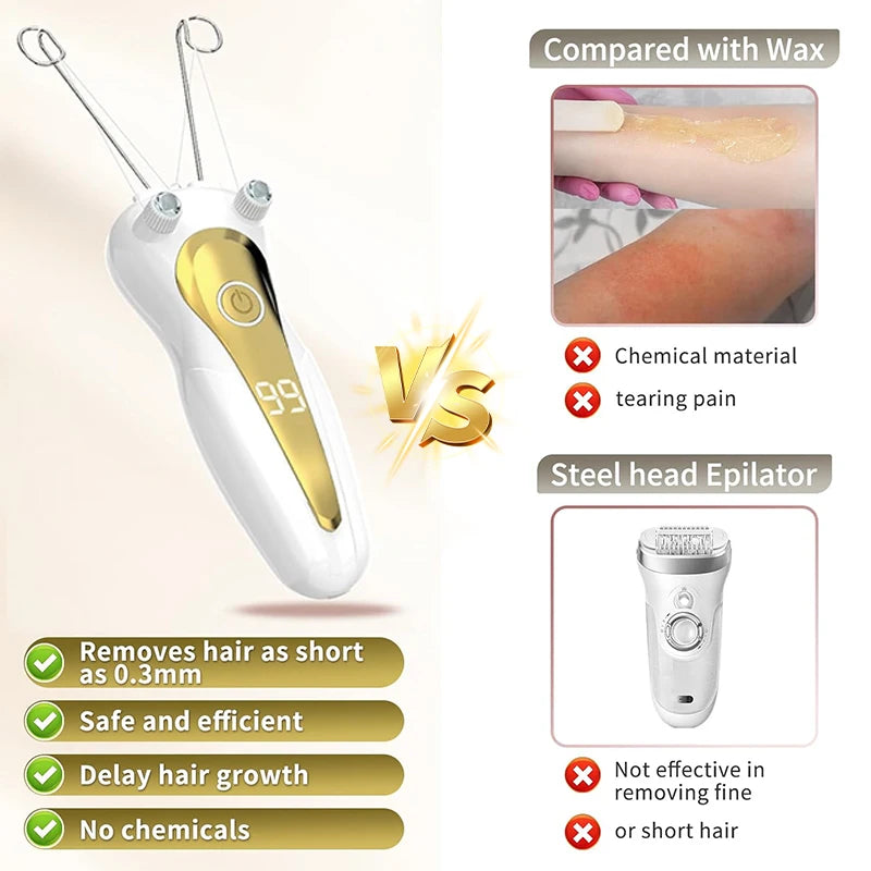 Stylique Glow™ Mini Epilator – Painless, Precise Hair Remover for Face & Body