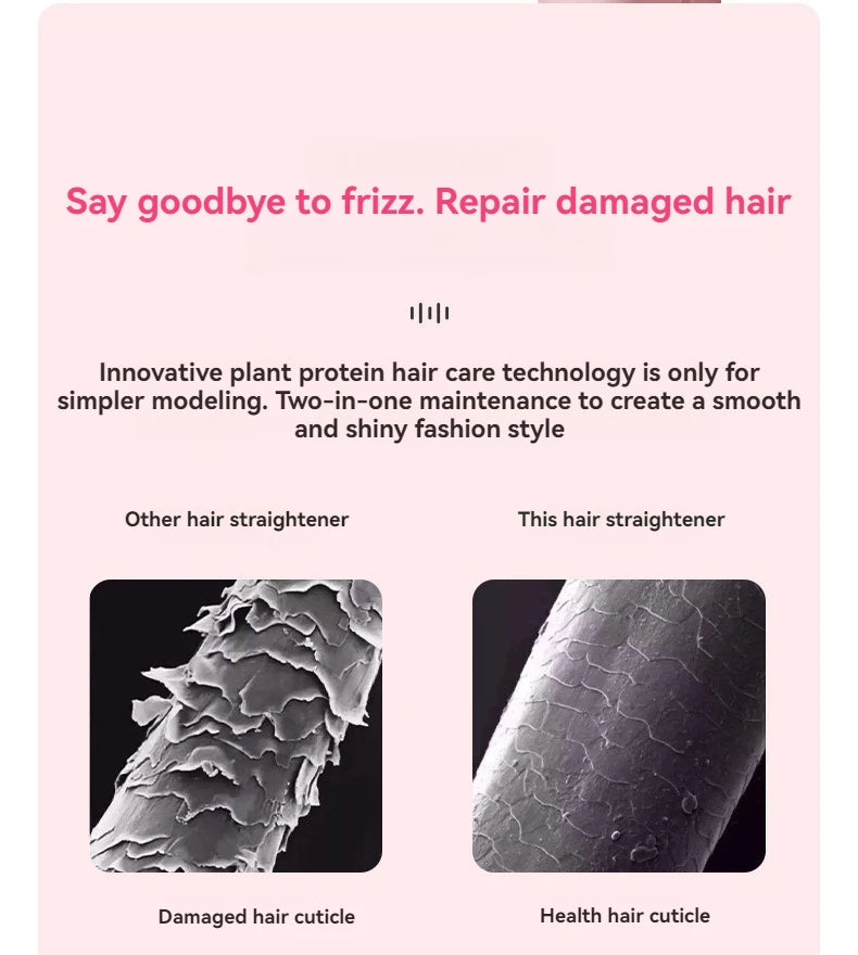Stylique Glow™ Mini Ceramic Hair Straightener – Dual-Use Curler & Portable Beauty Tool