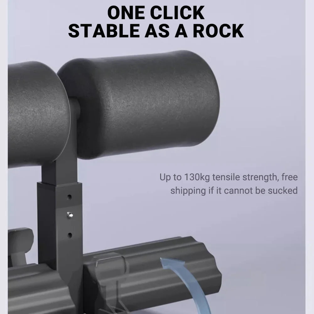 Stylique Glow™ Adjustable Sit-Up Bar – 3 Suction Cup Core Trainer for Home Ab & Strength Training