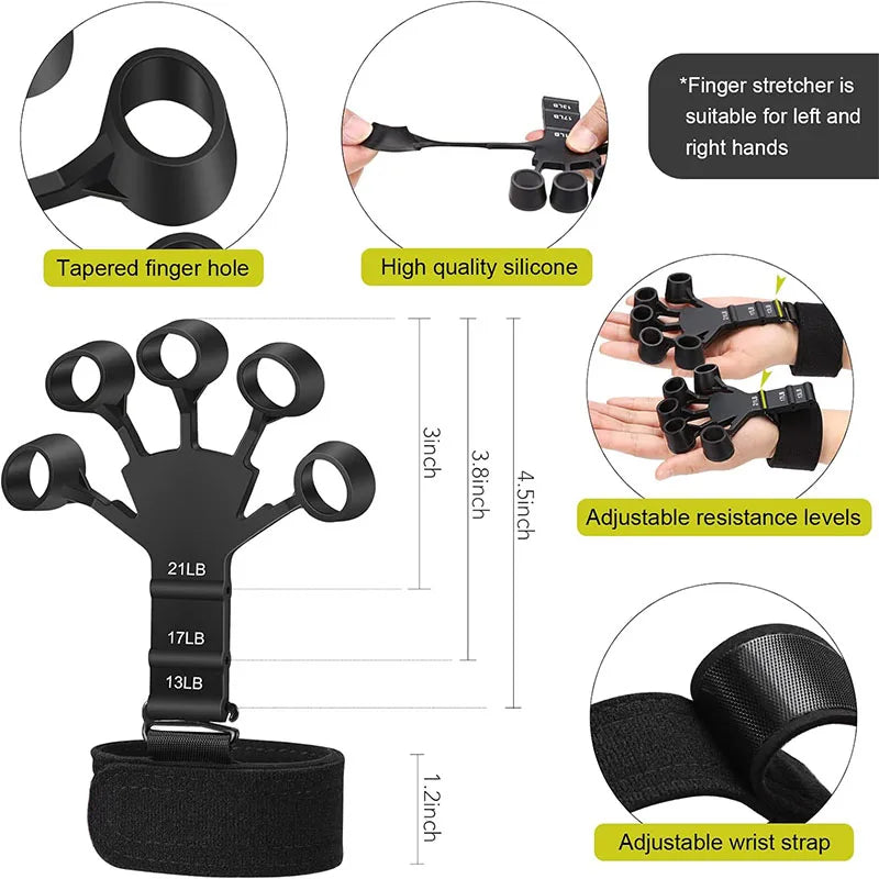 Stylique Glow Premium Grip Strength Trainer Kit – Finger Exerciser & Forearm Workout Ring for Muscle Building & Stress Relief