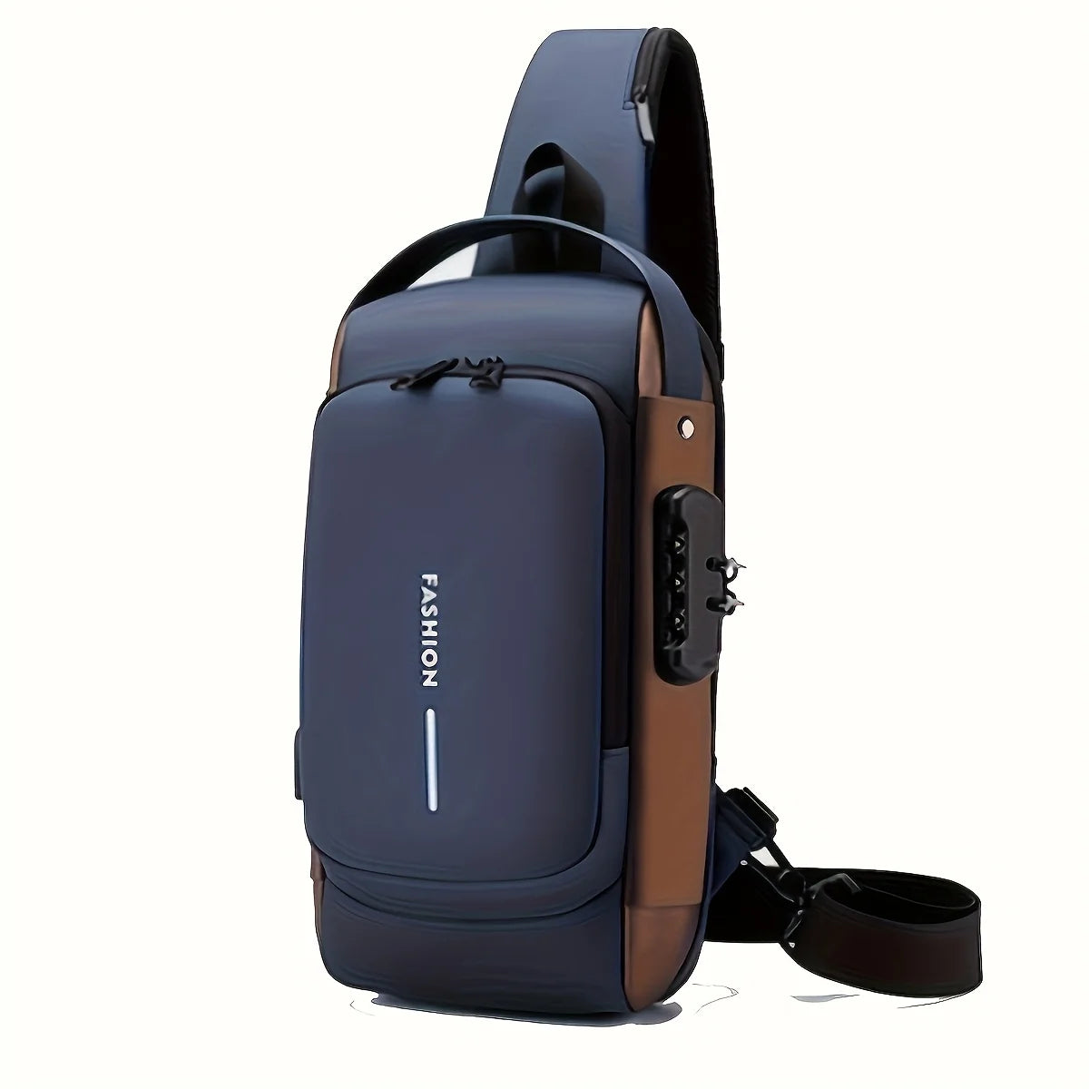 Stylique Glow™ Anti-Theft Urban Crossbody – Men's Oxford Chest Sling Bag for Commute & Casual Style
