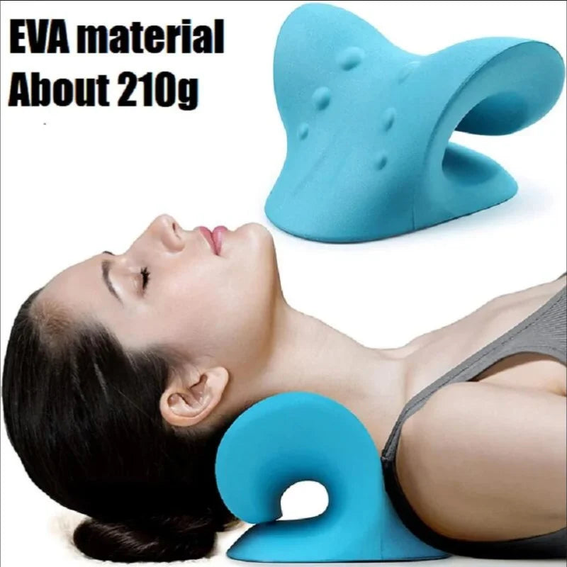 Stylique Glow™ Cervical Relaxer Pillow – Neck & Shoulder Traction Stretcher for Deep Relief
