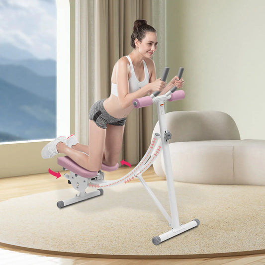 Stylique Glow™ Foldable Ab Machine – 330lbs Core Sculptor for Luxury Home Fitness