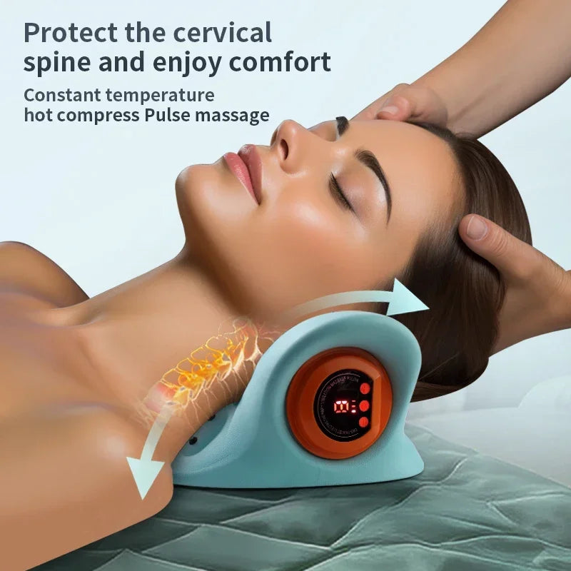 Stylique Glow™ Electric Cervical Massager – Smart Neck & Shoulder Relaxation Pillow with Heat Therapy