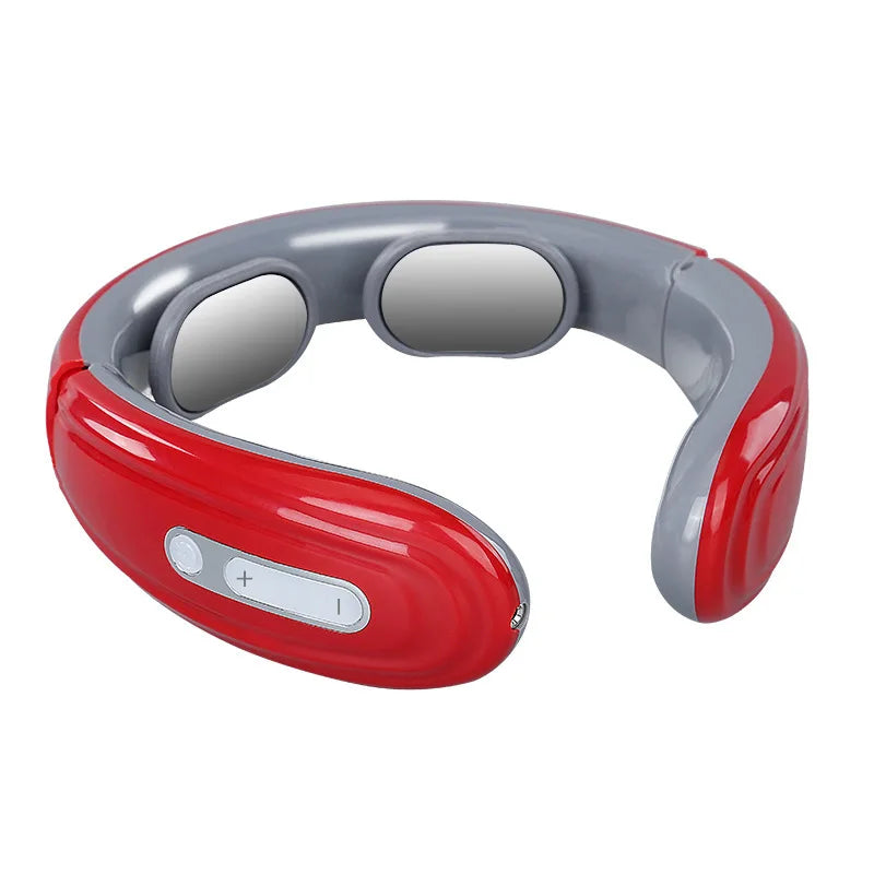 Stylique Glow™ Smart Pulse Neck Massager – Heated 4-Head TENS Cervical Therapy