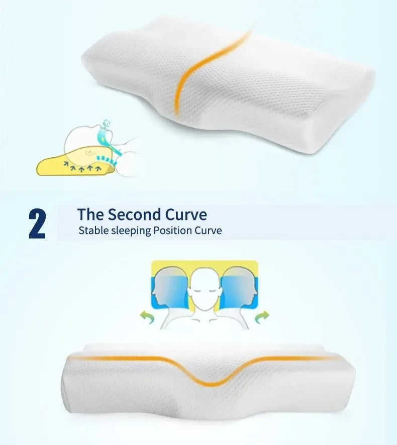 Stylique Glow™ Cervical Orthopedic Memory Foam Pillow – Neck Relief & Deep Sleep Support
