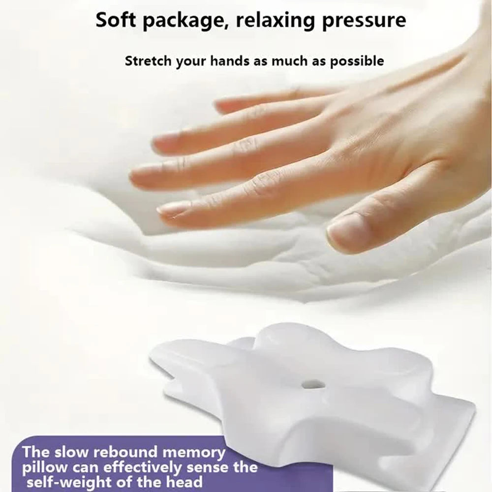 Stylique Glow™ Butterfly Memory Foam Pillow – Orthopedic Neck Relief for Deep Sleep Comfort