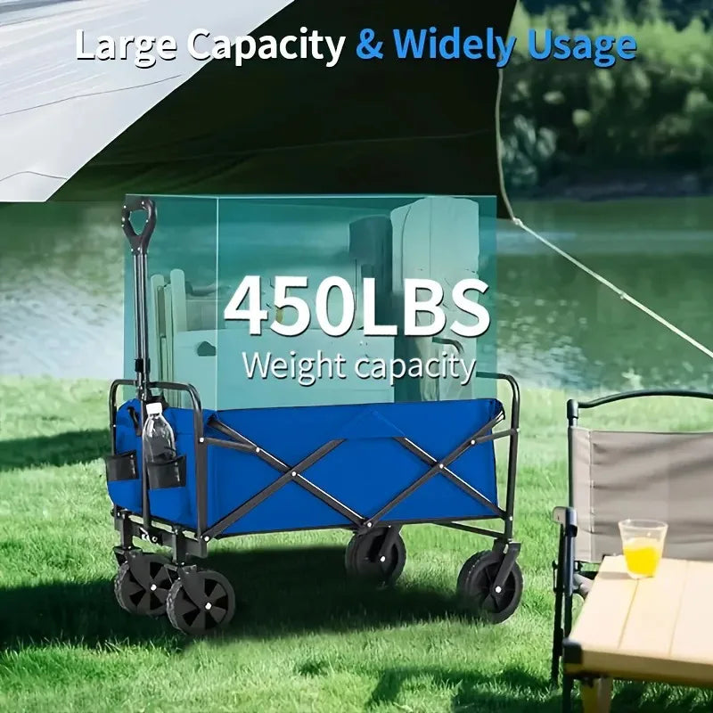 Heavy Duty Foldable Wagon Cart – Multipurpose Utility Trolley for Shopping, Gardening & Pet Travel | Stylique Glow