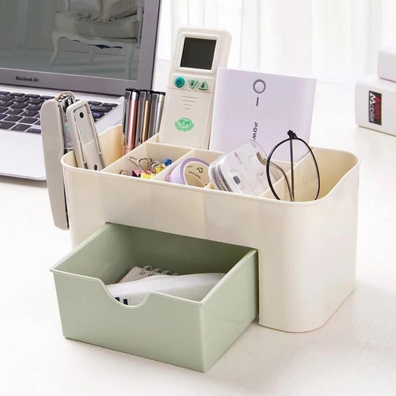 Stylique Glow™ Luxury Multifunctional Nail & Cosmetic Storage Box – Elegant Desktop Organizer