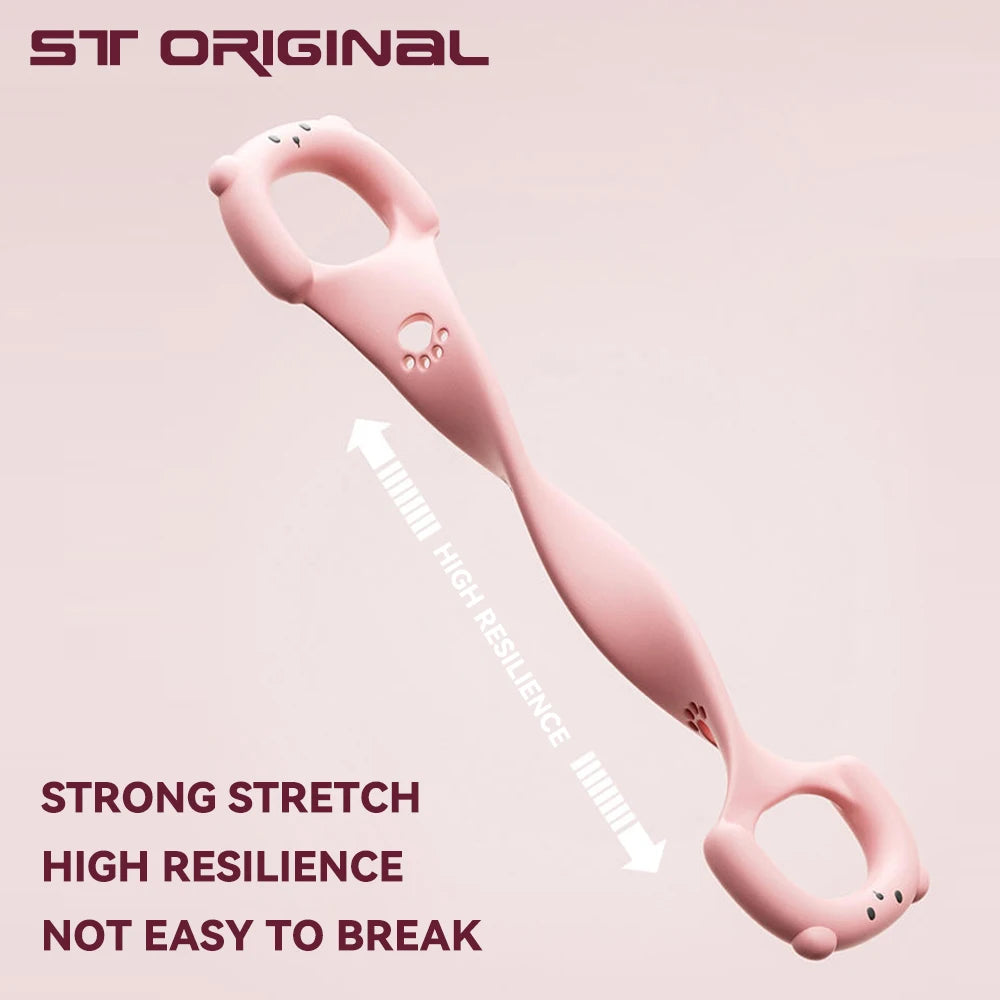 Stylique Glow™ Cat Paw Yoga Resistance Band – Elegant Tension Rope for Stretching, Chest & Shoulder Fitness