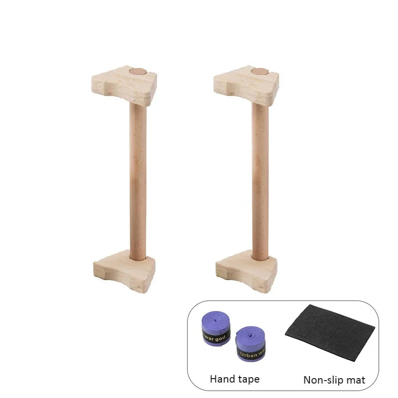 Stylique Glow™ Premium Wooden Push-Up Stand – Non-Slip Beech Wood Parallettes for Home Strength & Calisthenics Training