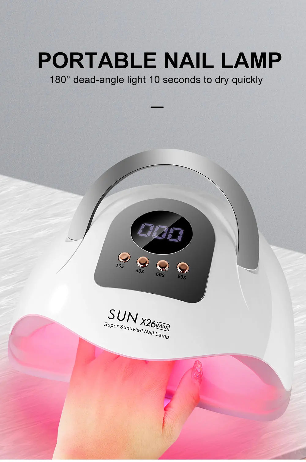 Stylique Glow™ X26Max 81LED UV Nail Lamp – Professional Gel Nail Dryer with Timer & Sensor