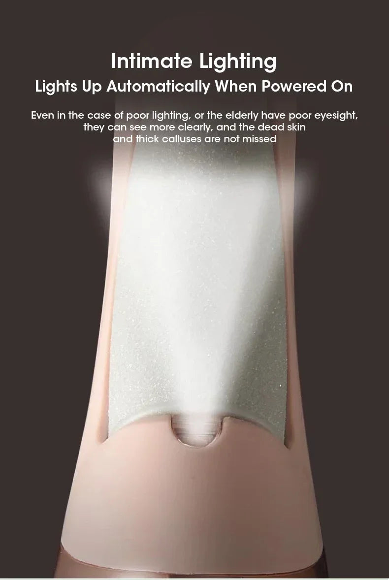 Stylique Glow™ Rechargeable Electric Foot Callus Remover – USB Pedicure Grinder for Smooth Feet