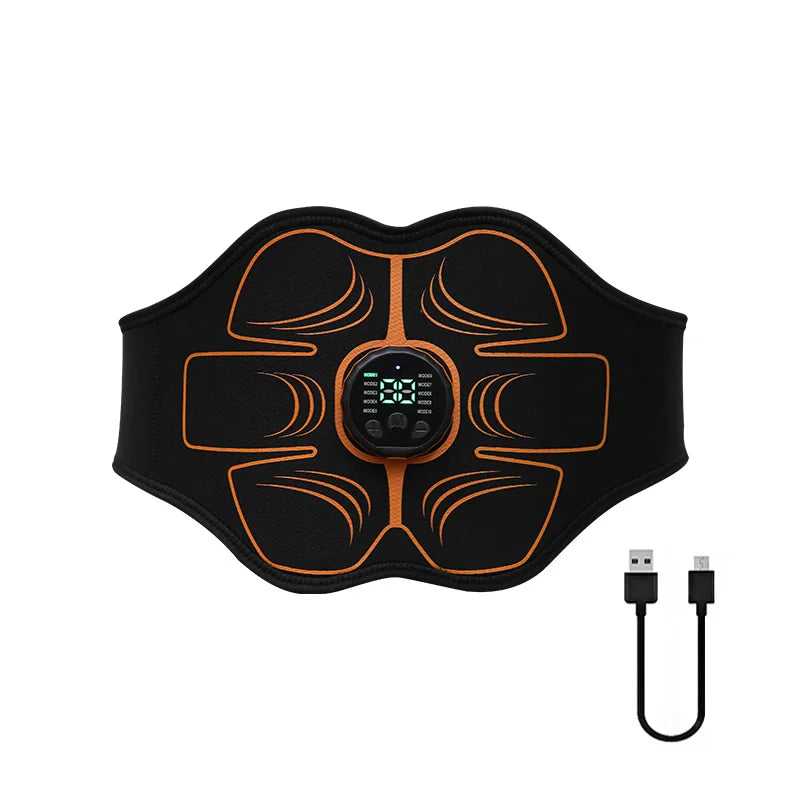 Stylique Glow™ EMS Ab Toner Belt – USB Rechargeable Smart Slimming & Muscle Stimulator for Home Fitness