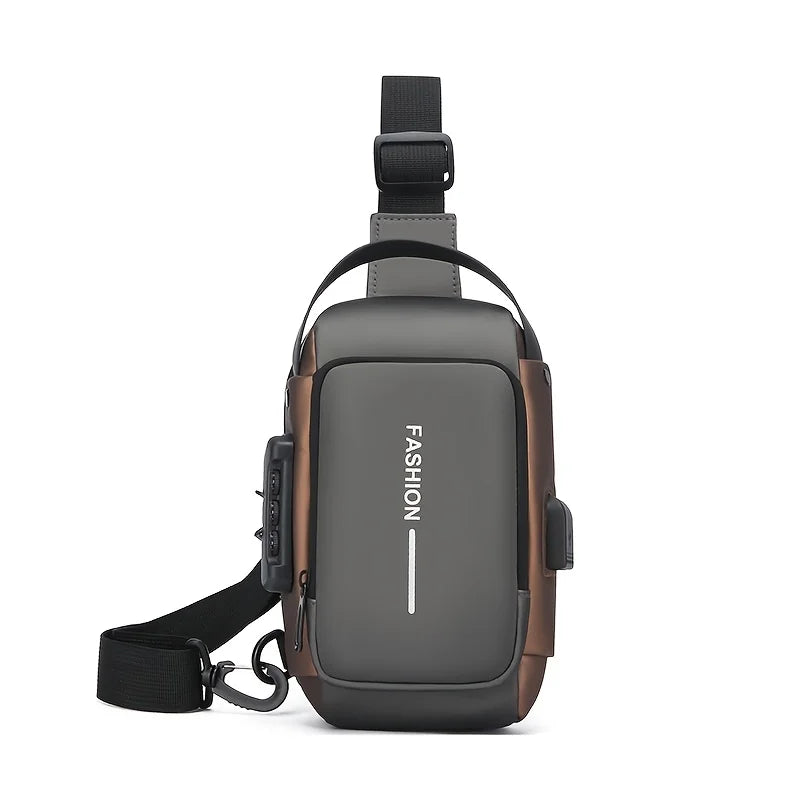 Stylique Glow™ UrbanEdge Sling Bag – Waterproof Men's Crossbody Chest Pack with Phone Pocket