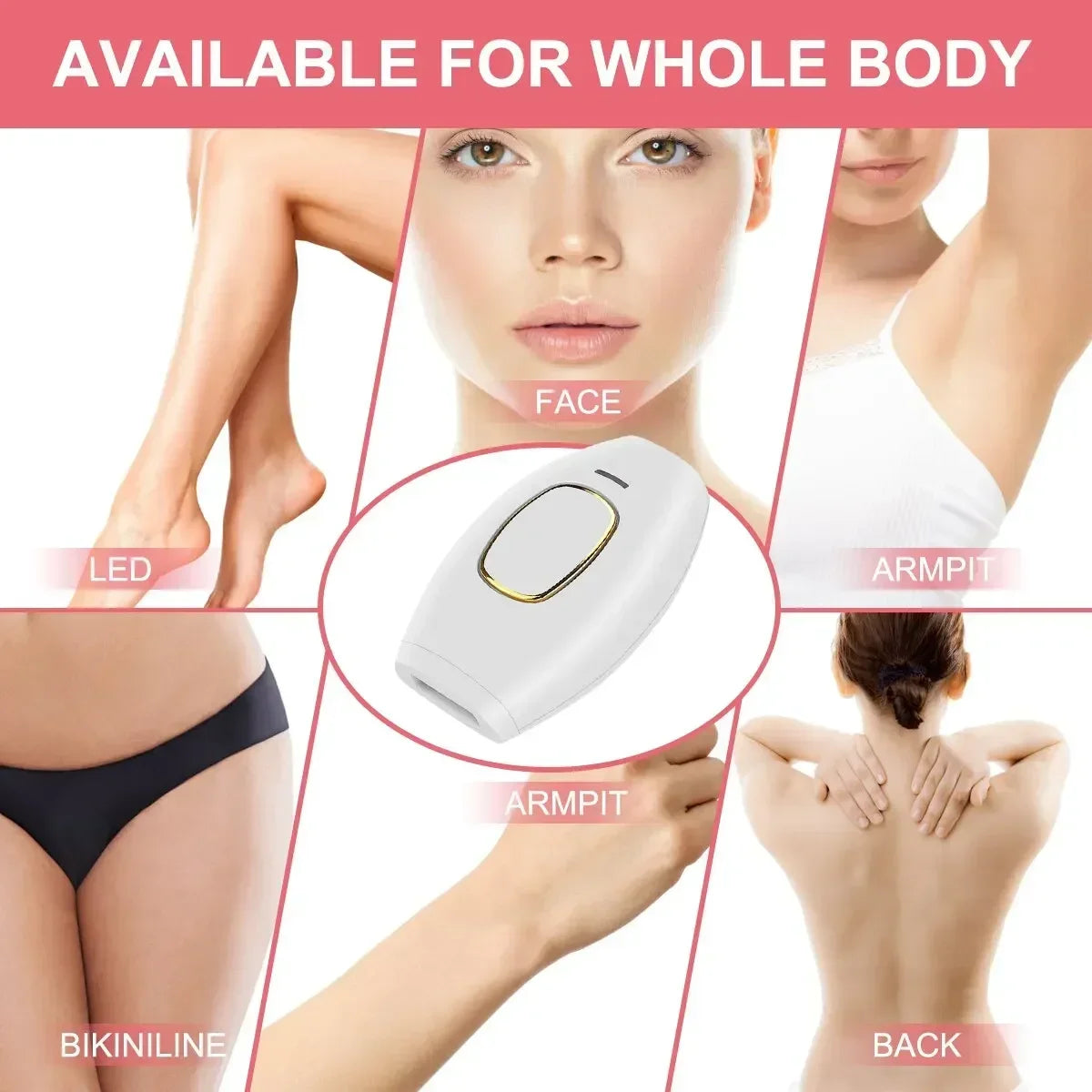 Stylique Glow™ Portable IPL Hair Removal Laser – 500,000 Flashes, Painless, Facial & Full Body Use