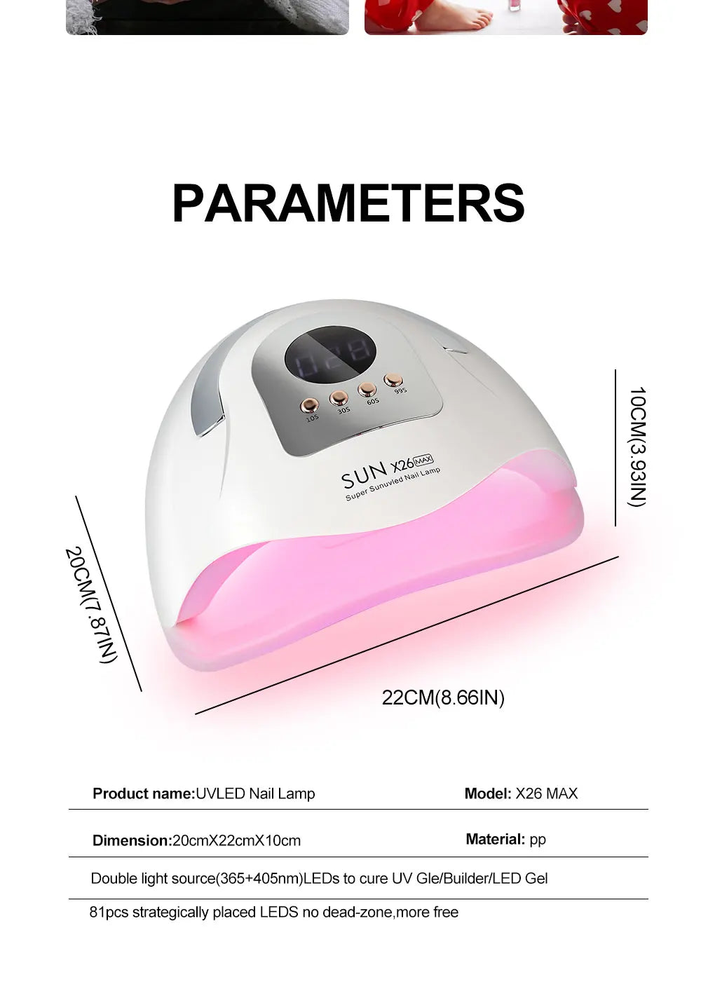 Stylique Glow™ X26Max 81LED UV Nail Lamp – Professional Gel Nail Dryer with Timer & Sensor