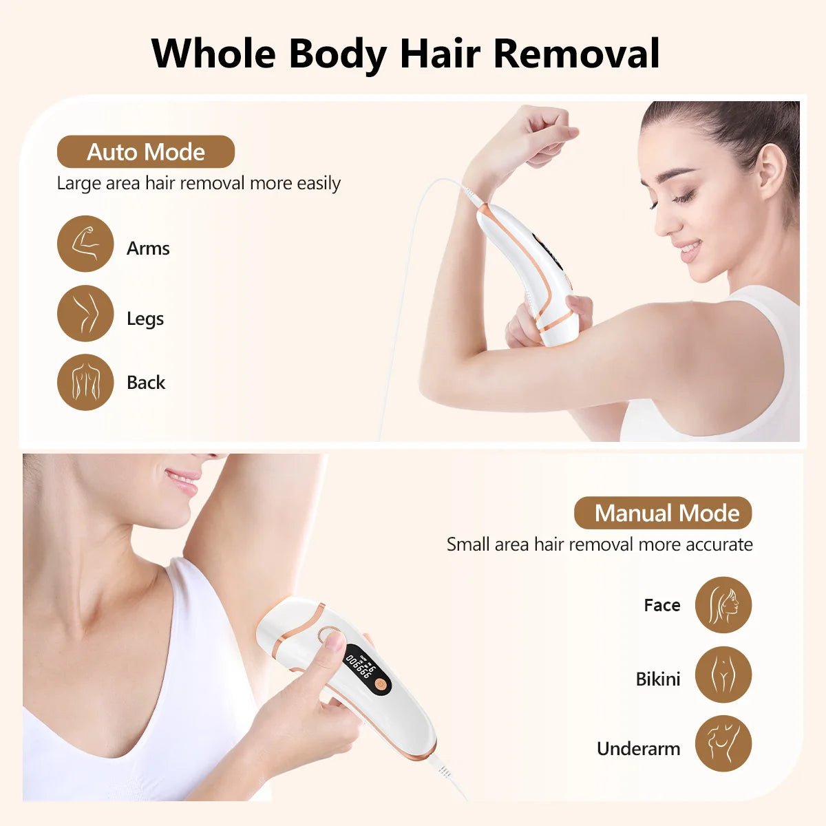 Stylique Glow™ 999,000 Flashes IPL Hair Removal Laser – Painless, Permanent Hair Reduction for Men & Women