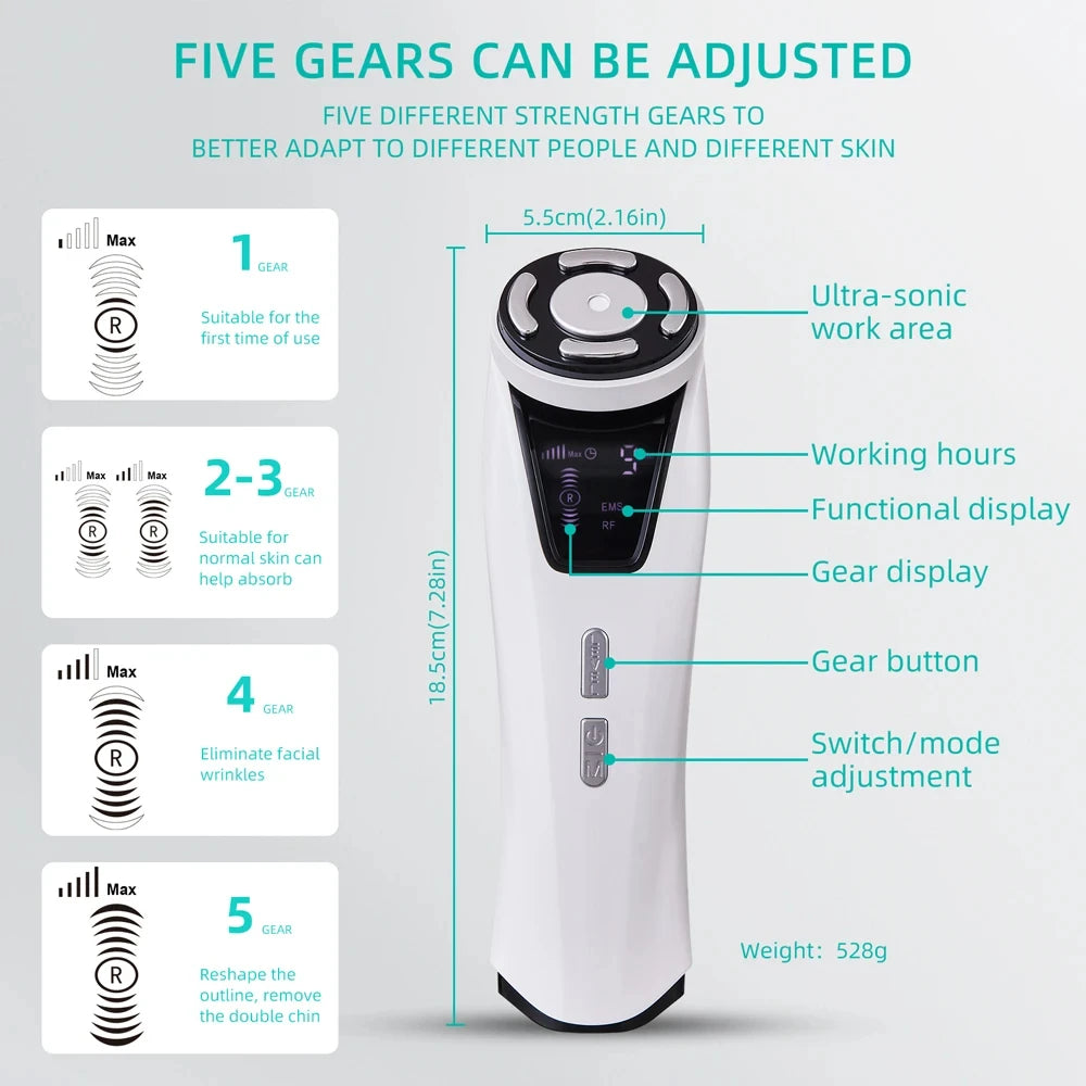 Stylique Glow™ 4-in-1 HIFU Ultrasonic EMS Facial Lifting & Anti-Wrinkle Beauty Tool