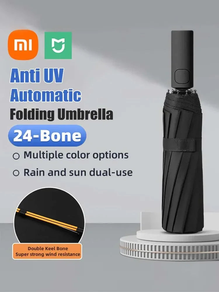 Stylique Glow Xiaomi 24-Bone Automatic UV Protection Umbrella – Large, Waterproof & Windproof
