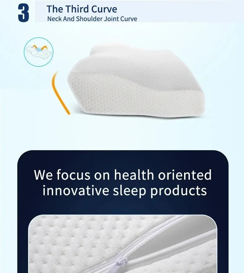 Stylique Glow™ Cervical Orthopedic Memory Foam Pillow – Neck Relief & Deep Sleep Support
